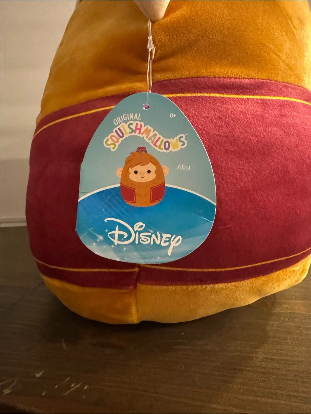 Disney's Abu the monkey from Aladdin Squishmallow. plush toy NWT 16”x16”
